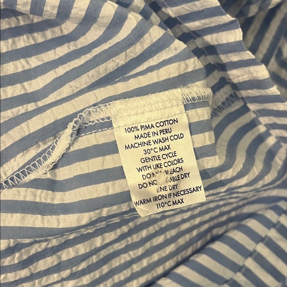 Blue and White Stripe Lake Pajama Set - Picture 2 of 4